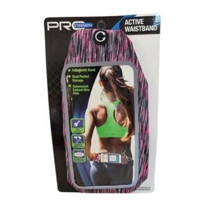 Cell Phone Workout Waistband Pro Strength Active Adjustable Band Pink Pouch New